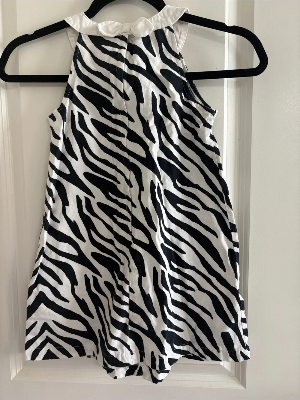 Gymboree Black and White Zebra Print Dress with Colorful Trim